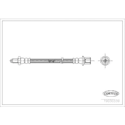 Abbildung von CORTECO 19030339 Bremsschläuche vorne und hinten 319 TOYOTA: Land Cruiser Prado 70 SUV, 60