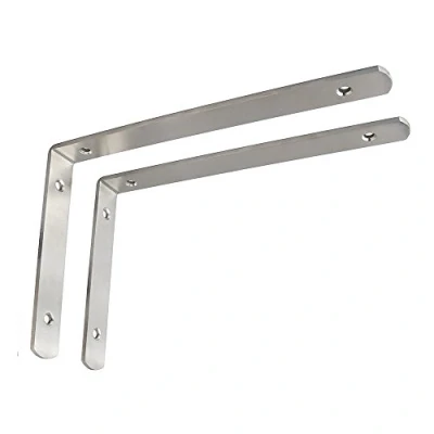 Abbildung von SAYAYO Winkel Regal Regalwinkel Edelstahl Gebürstete Multifunktionale Metallwinkel für Wandhalterung Regal, Regalhalterung, Eckregal, Hölzern Möbel, 2 Stücke Regalhalterung 250x150
