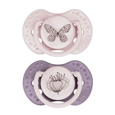 Abbildung von Difrax LOVI Dynamischer Schnuller 3 bis 6 Monate Rosa &amp; Lila