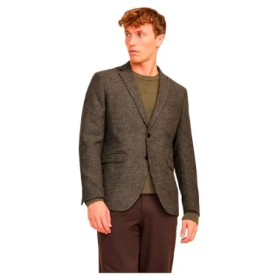 Abbildung von Jack &amp; Jones Premium SLIM FIT Sakko, Herren, Größe: 52, Slate black