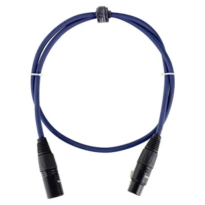 Abbildung von Pronomic Stage DMX3 1 DMX Kabel Meter (zur Verkabelung von Lichteffekten, Goldkontakte, Mantelfarbe: Blau, XLR Male zu Female)