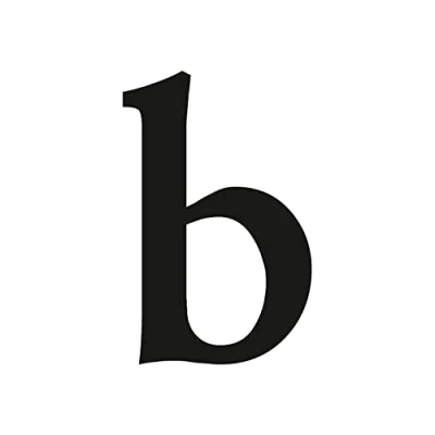 Abbildung von Buchstaben Aufkleber b in schwarz I Serifen Höhe 10 cm selbstklebende Haus Nummer Ergänzung, Buchstabe zum Aufkleben für Außen, Briefkasten, Tür wetterfest kfz471b