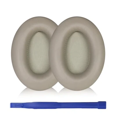 Abbildung von Aiivioll WH 1000XM3 Ohrpolster, Kompatibel mit Sony Over Ear Kopfhörern, Headset Ohrpolster Ersatzteile, Memory Foam Protein Leder Ohrpolster,Ohrmuscheln, Reparaturteile(Gold)
