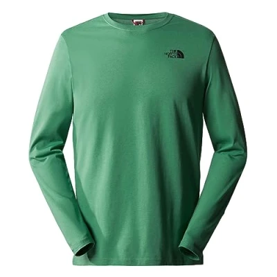 Abbildung von The North Face BOX TEE Langarmshirt, Herren, Größe: Large, Deep grass green