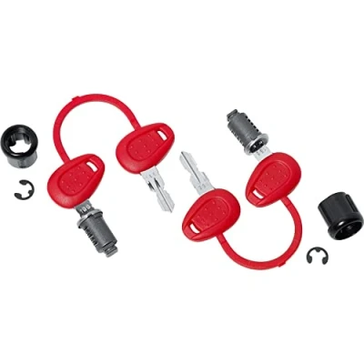 Abbildung von Givi Z227 Gleichsperrendes Schloss Set, 2 Fach, Schwarz, Größe 40