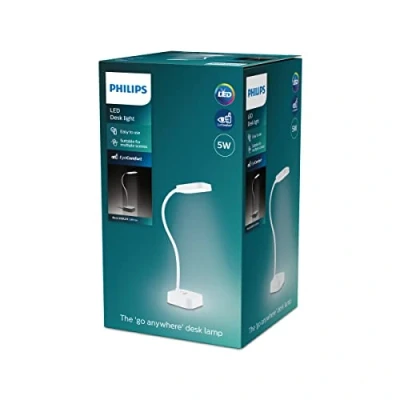 Abbildung von Philips LED Rock tragbare Tischleuchte, Weiß