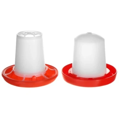 Abbildung von QWORK® Hühnertränke undf Futterspender Set 160ml Wasserspender &amp; 160g für Kleintiere Hygienisch Langlebig