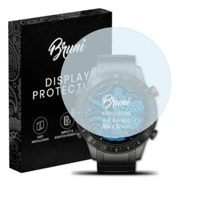Abbildung von Bruni Schutzfolie kompatibel mit Garmin Marq Driver Folie, glasklare Displayschutzfolie (2X)