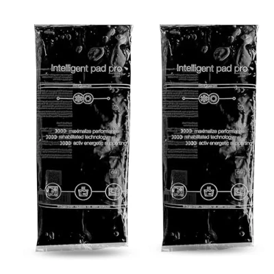 Abbildung von Sportyfits® Kalt Warm Kompresse Kühlpad Gelkissen schwarz für Kühlbox Kühlschrank Kühltasche, 3er Set 2 tlg., 3x 15cm x 15cm, Mikrowelle geeignet / Wiederverwendbar