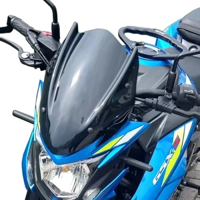 Abbildung von Lorababer Motorrad GSXS 750 ABS Racing Windschutzscheibe Wind Schild Deflector mit Montagehalterung kompatibel GSX S GSXS750 2017 2022 2018 2019 2020 2021 (Rauch)