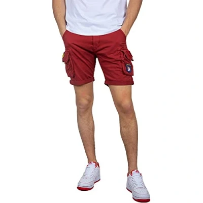Abbildung von Alpha Industries Crew Short Patch für Herren RBF Red