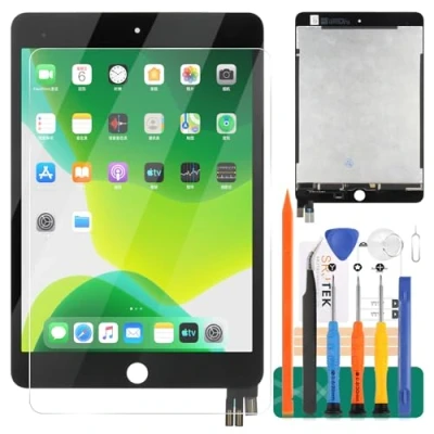 Abbildung von Ersatzdisplay für iPad Mini 5 7,9 Zoll 2019 A2126 A2124 A2133 LCD Display Touchscreen Digitizer Montage Glasscheibe Matrix Reparaturteil Set (schwarz)