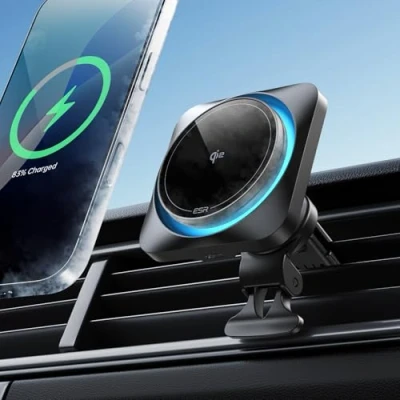 Abbildung von ESR für Qi2 15W MagSafe Autohalterung Ladegerät mit CryoBoost, Handykühlung, Zertifiziertes, Armaturenbrett/Lüftung Magnet Ladegerät, Handyhalterung Auto iPhone 16/15/14/13/12, Schnellladen