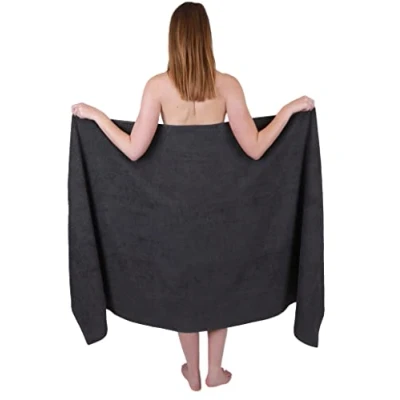 Abbildung von Betz Badetuch groß XXL Berlin Größe 100 x 200 cm Saunatuch, 100% Baumwolle (1 Badetuch, 1 St), Farbe graphit