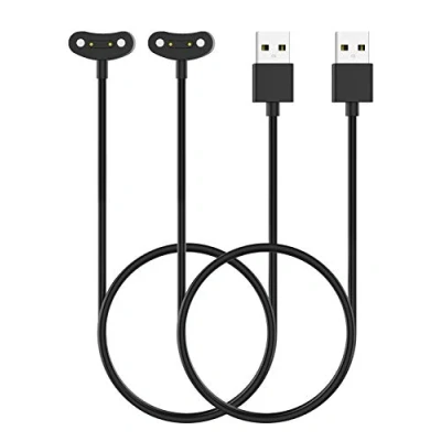 Abbildung von MoKo 2 Stück Ladegerät Kompatibel mit Ticwatch Pro 5/Pro 3 Ultra GPS/Pro LTE/Pro X/E3, Magnetisches Ersatz Ladestation USB Ladekabel 3,3ft/100cm, Schwarz