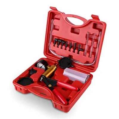 Abbildung von Bremsenentlüftungsgerät, Handheld Unterdruckpumpe Set Pumpe Vakuumtester Vakuumpumpe Entlüftung Bremsen mit Doppelmanometer für Auto Entlüftungsgerät Bremsflüssigkeit Motorrad
