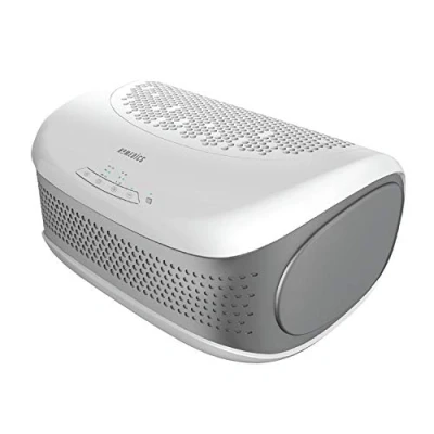 Abbildung von HoMedics Desktop Luftreiniger Air Purifier Raumluftreiniger 3 Stufen HEPA &amp; Aktivkohlefilter, Luftreinigung 99.97%, Allergie, Nachtlicht entfernt Pollen, Staub, Rauch, Keime bis 0.3 Mikrometer