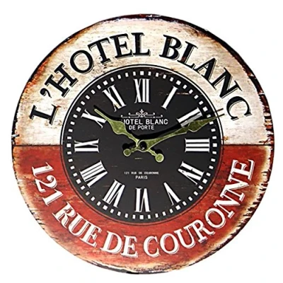 Abbildung von Cepewa Vintage Wanduhr Hotel Blanc 28 cm