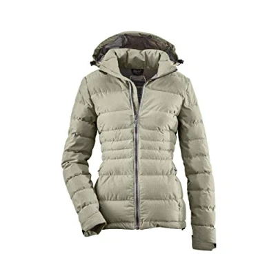 Abbildung von Killtec Damen Edna Steppjacke/Jacke In Daunenoptik Mit Abzippbarer Kapuze, grün/grau, 40