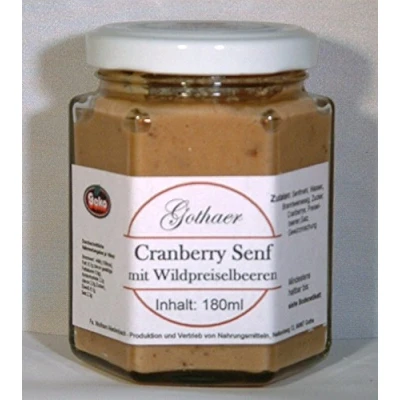 Abbildung von Original Gothaer Cranberry Senf im Sechseckglas a&#039;180ml