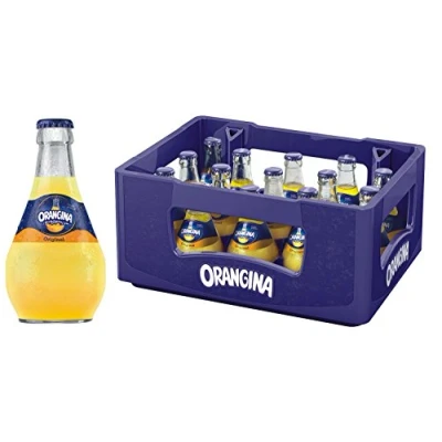 Abbildung von Orangina Limonade mit frischem Fruchtfleisch 15x0,25l Glasflasche inc. 2.25 MEHRWEG Pfand