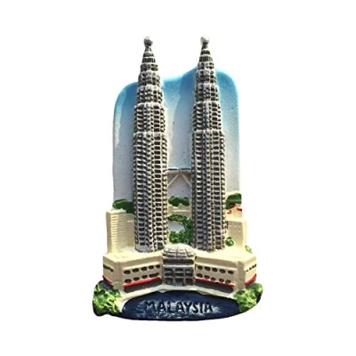 Abbildung von Kuala Lumpur Malaysia 3D Kühlschrank Magnet Harz Reise Souvenirs, handgemachte Haus &amp; Küche Dekoration Sammlung Geschenk