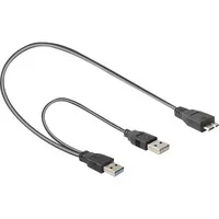 Abbildung von USB 3.2 Gen 1 Y Kabel, 2x A Stecker &gt; Micro 3