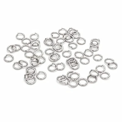 Abbildung von Vintageparts Biegeringe in Platinfarben aus 304 Edelstahl 5mm 50 Stück zum Schmuck selber Machen