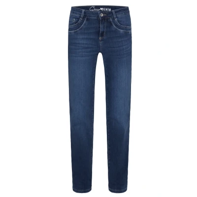 Abbildung von Soccx ROMY Jeans Straight Leg, Damen, Größe: 30x32, Dark blue