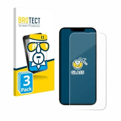 Abbildung von BROTECT (3 Stück Panzer Schutz Glas für Apple iPhone 13/13 Pro 9H Echtglas, Displayschutz