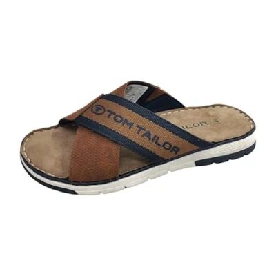 Abbildung von TOM Tailor Pantolette flach, Herren, Größe: 42, Rust Schuhe