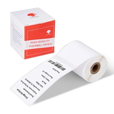 Abbildung von Phomemo M110/M120 Etiketten, 50x80 mm Selbstklebende Ettiketten für M110/M200/M120/M220 Etikettendrucker Klebettiketten Thermo Etiketten Bedruckbare Vielzweck auf Rolle