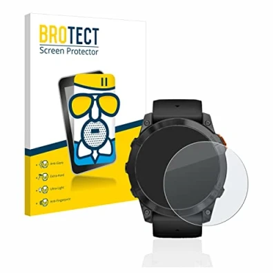 Abbildung von BROTECT Entspiegelungs Schutzglas für Garmin Fenix 7X Pro Solar (51 mm) Schutz Folie Panzerfolie Glas Matt [Extrem Kratzfest 9H, Anti Reflex]