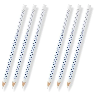 Abbildung von Faber Castell 113210 Farbstifte GRIP Heft + Tafel, 6er Etui, Inhalt: weiß, gelb, rot, blau, grün und braun (Weiß 6 Stifte)
