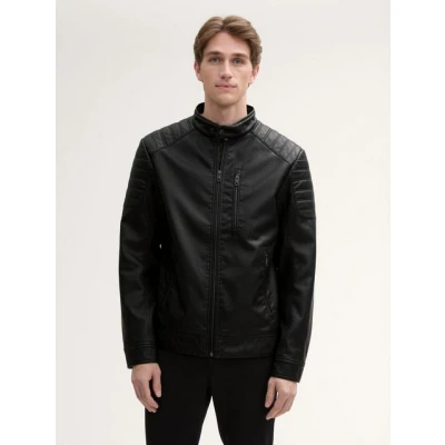 Abbildung von TOM Tailor Biker Kunstlederjacke, Herren, Größe: XL, Black
