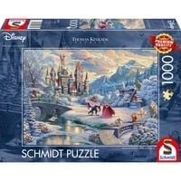 Abbildung von Disney, Die Schöne und das Biest, Zauberhafter Winterabend, Limited Christmas Edition 1000 Teile Puzzle (Thomas Kinkade)
