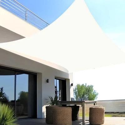 Abbildung von SUNNY GUARD Sonnensegel Wasserdicht 2x2m Rechteckig Sonnenschutz Wetterschutz Segel Baldachin UV Schutz für Balkon Terrasse Garten, Creme