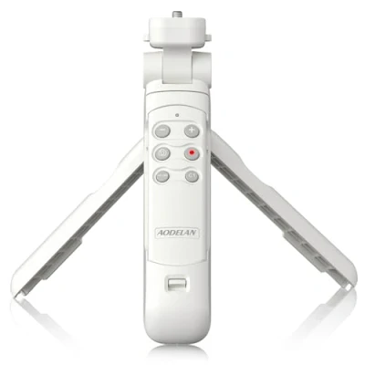 Abbildung von AODELAN Kabelloses Stativ mit Fernbedienung für Vlogging, Sony ZV E10, 1, 1 II, 1F, a6100, a6400, a6600, a7 III, a7R IV, a9, a9 ersetzt GP VPT2BT (Weiß