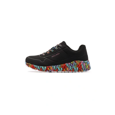 Abbildung von Skechers Mädchen UNO Lite Subtle Love Sneaker, Schwarz