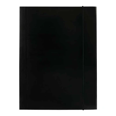 Abbildung von Elastic Folder 25 Stck. schwarz mit drei Klappen. 300g Karton