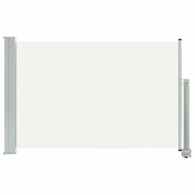 Abbildung von vidaXL Seitenmarkise Ausziehbar UV und Wasserbeständig Sonnenschutz Sichtschutz Windschutz Seitenrollo Markise Balkon Garten Terrasse 60x300cm Creme