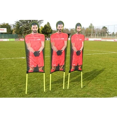 Abbildung von 3er Set flexible Schaufensterpuppen aus bedrucktem Polyester Rot