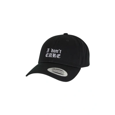 Abbildung von Mister Tee I DONT CARE LOW Profile Twill Cap, Größe: One Size, Black
