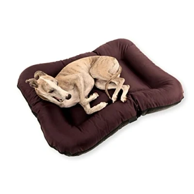 Abbildung von 4L Textil KLEO Hundebett XL Grosse Hunde waschbar Hundekissen Hundematte Hundematratze XXL (L 110x90 cm, Braun(Mit Reißverschluss))