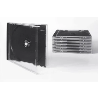 Abbildung von Tillmann Media CD Hüllen Jewelcase für 1 CD/DVD, Tray schwarz, 100 Stück
