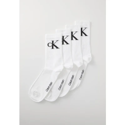 Abbildung von Calvin Klein Underwear Women SOCK Monogram Ecomm 4 PACK Socken, Damen, Größe: 35 38, White