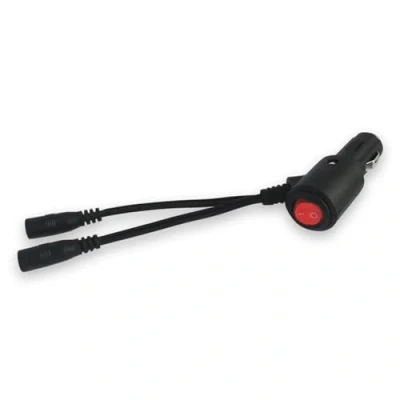 Abbildung von Glanhbnol Buchse Zu Doppel DC5 5mm X 2 1mm Stecker Kabel DC5521 Auto Ladegerät 12 24V LKW Power Draht Für Fahrzeug
