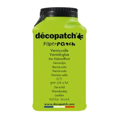 Abbildung von Decopatch Décopatch PP300AO Klebstofflack PaperPatch 300ml, mehrsprachig (FR/EN/DE/NL), satiniert, ideal für DIY, 1 Stück
