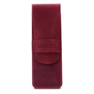 Abbildung von Londo Echtleder Federmäppchen Bleistift Beutel, Schlampermäppchen, Pencil Case, Schulmäppchen, Stiftetasche, Schlampermäppchen