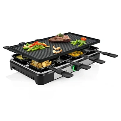 Abbildung von Tristar RA 2748, 1400 W, 230 V, 50 60 Hz, 8 Stück(e), 2748 Raclette 8, reversible grill plate, 8x pans, 1 metre power cord, instructions